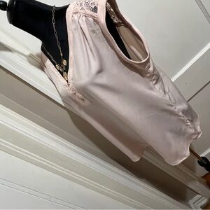 New York & Company Blush Lace Top